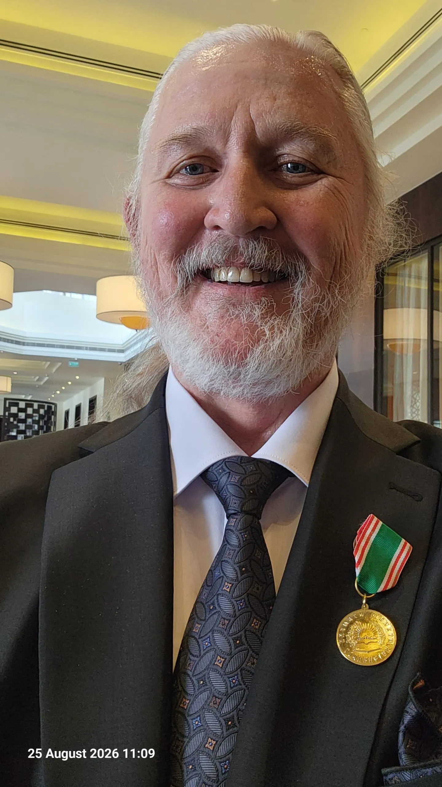 Howard Fries at Hilton Hotel After Ceremony face